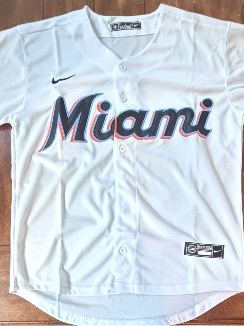 Miami Marlins Nike Baseball MLB White Jersey Adult Medium NWT